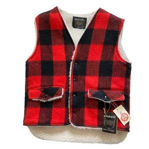 VINTAGE VANDERBILT Mark of Excellence RARE Red Plaid Wool Vest Women's Sml